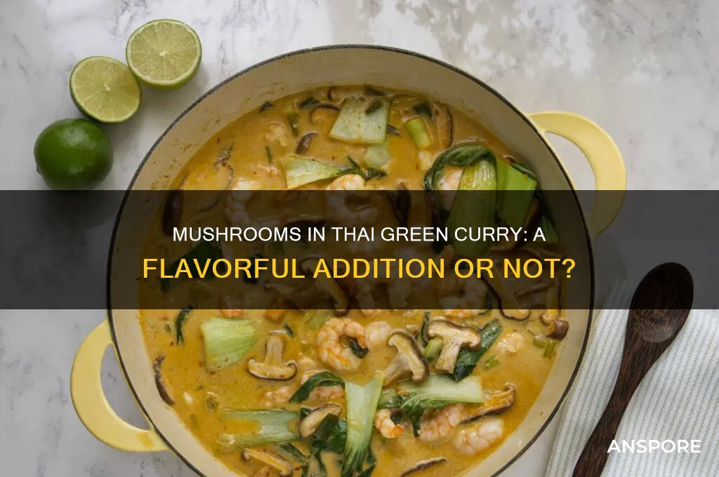 do mushrooms go in thai green curry