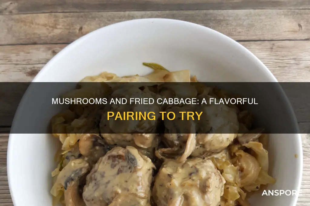 do mushrooms go with fried cabbage