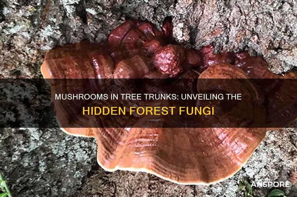 do mushrooms grow in tree trunks
