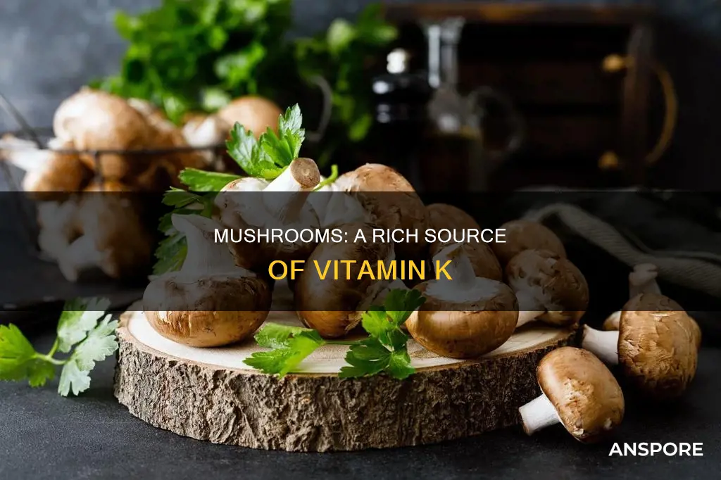 do mushrooms have vit k