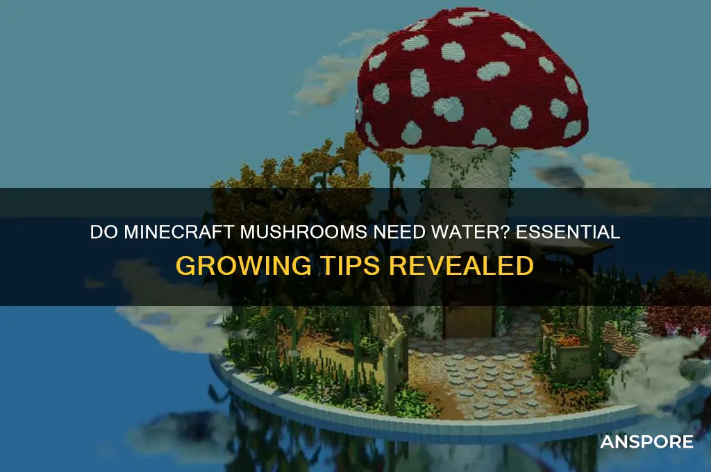 do mushrooms in mc need water