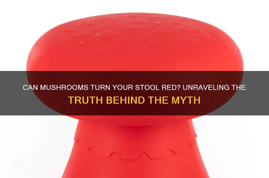 do mushrooms make your feces red