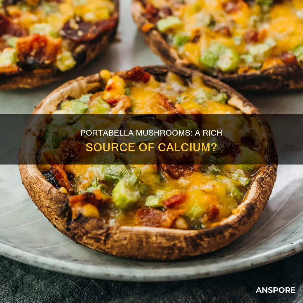 do portabella mushrooms contain calcium