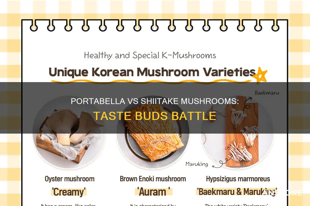 do portabella mushrooms taste different from shitake