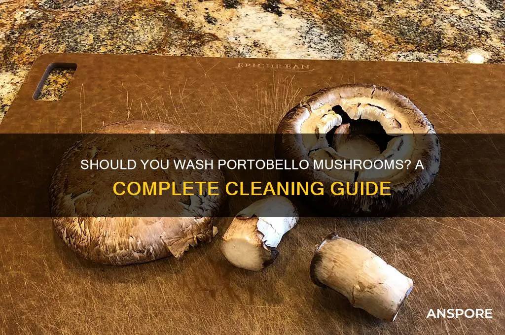 do portobello mushrooms need to be washed
