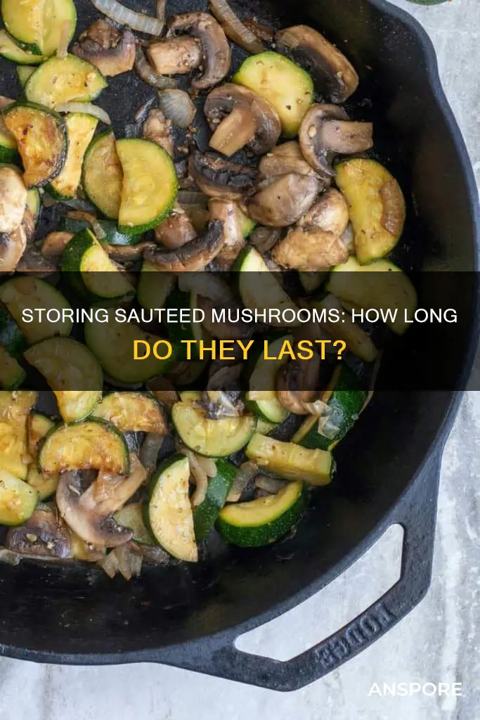 do sauteed mushrooms store well
