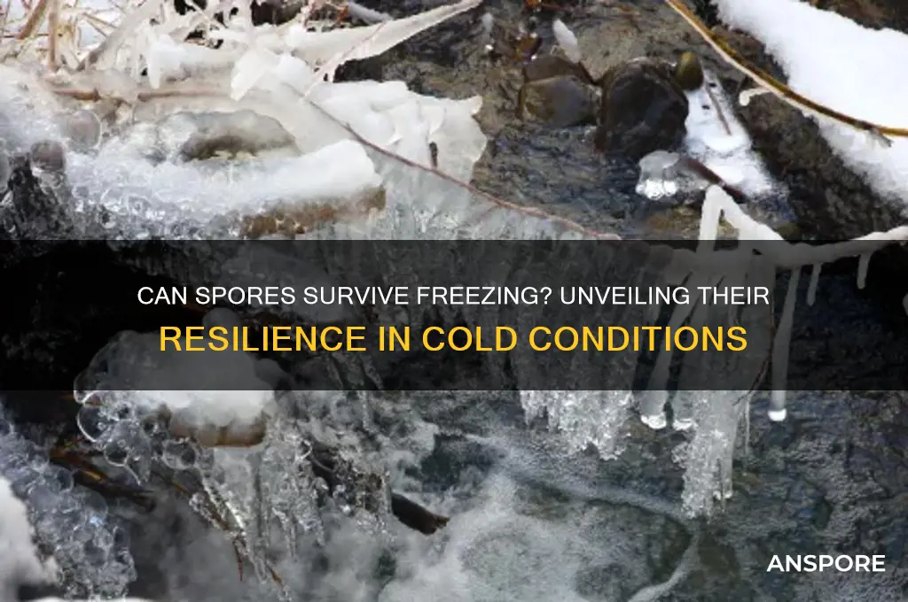 do spores die if they freese