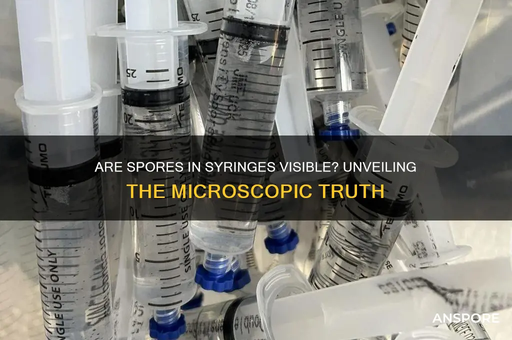 do spores in syringes have to be visible