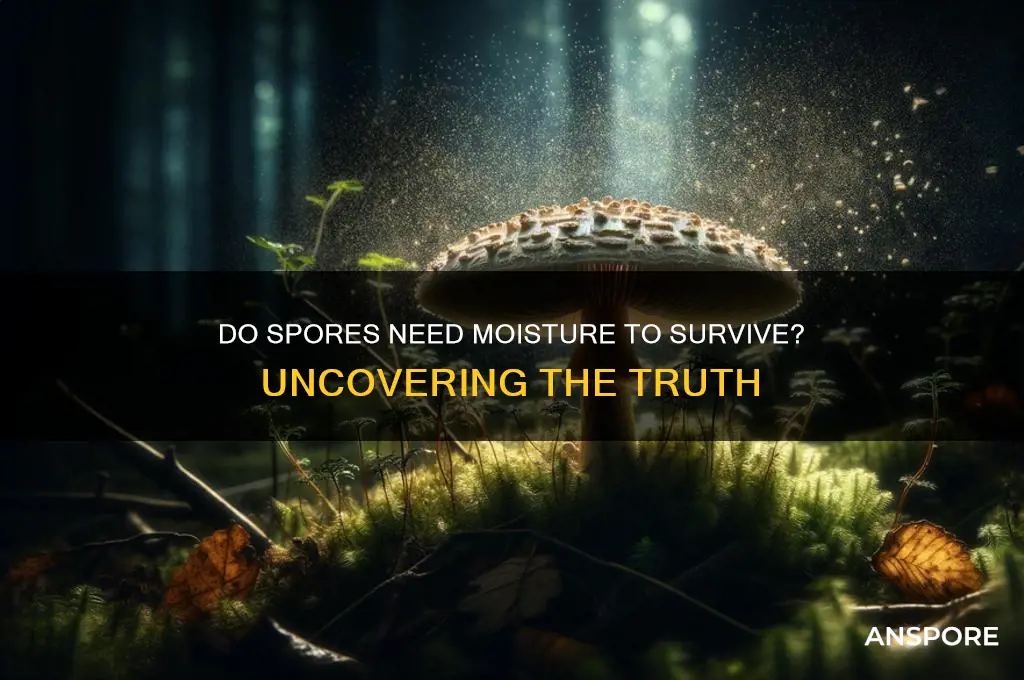 do spores require moisture to survive