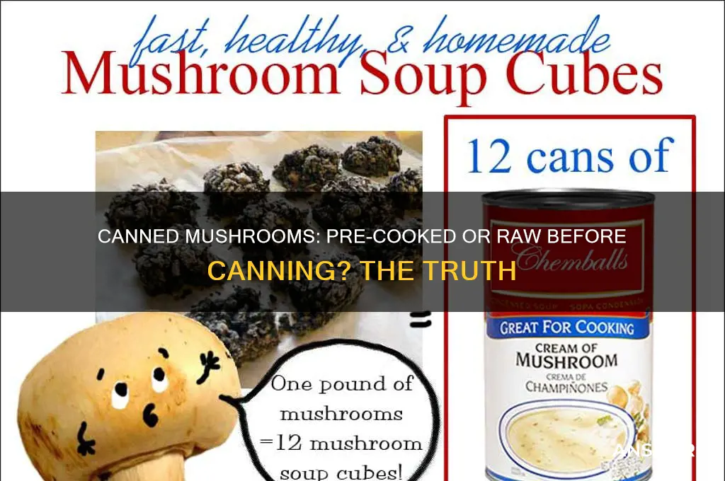 do they cook the mushrooms before canning