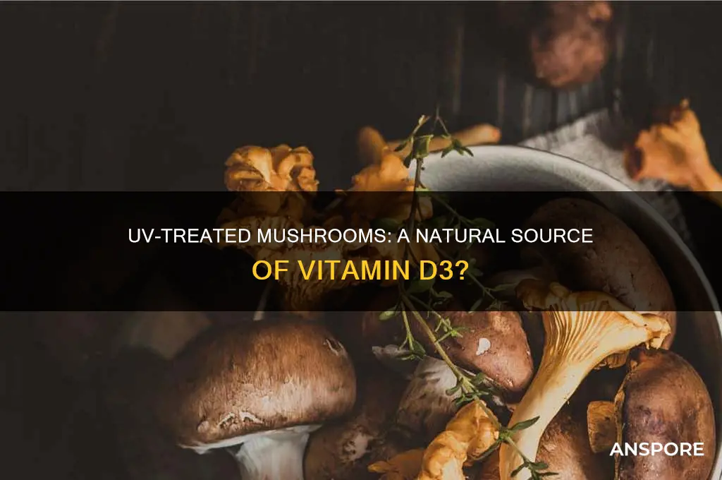 do uv treated mushrooms provide d3