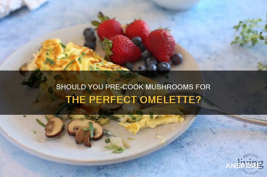 do you cook mushrooms before an omelette