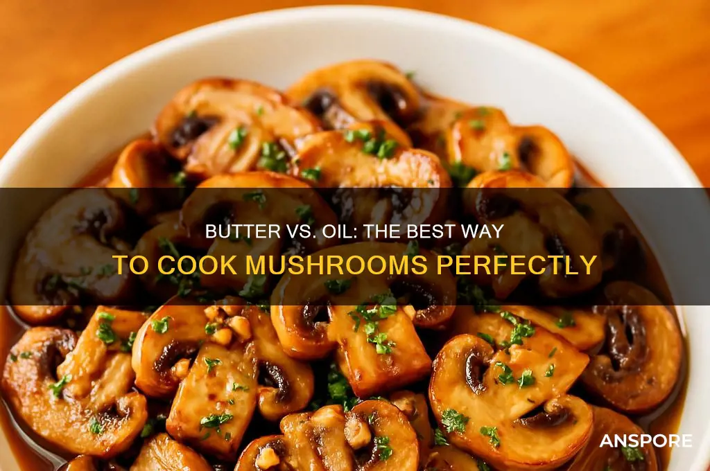 do you cook mushrooms in butter or oil