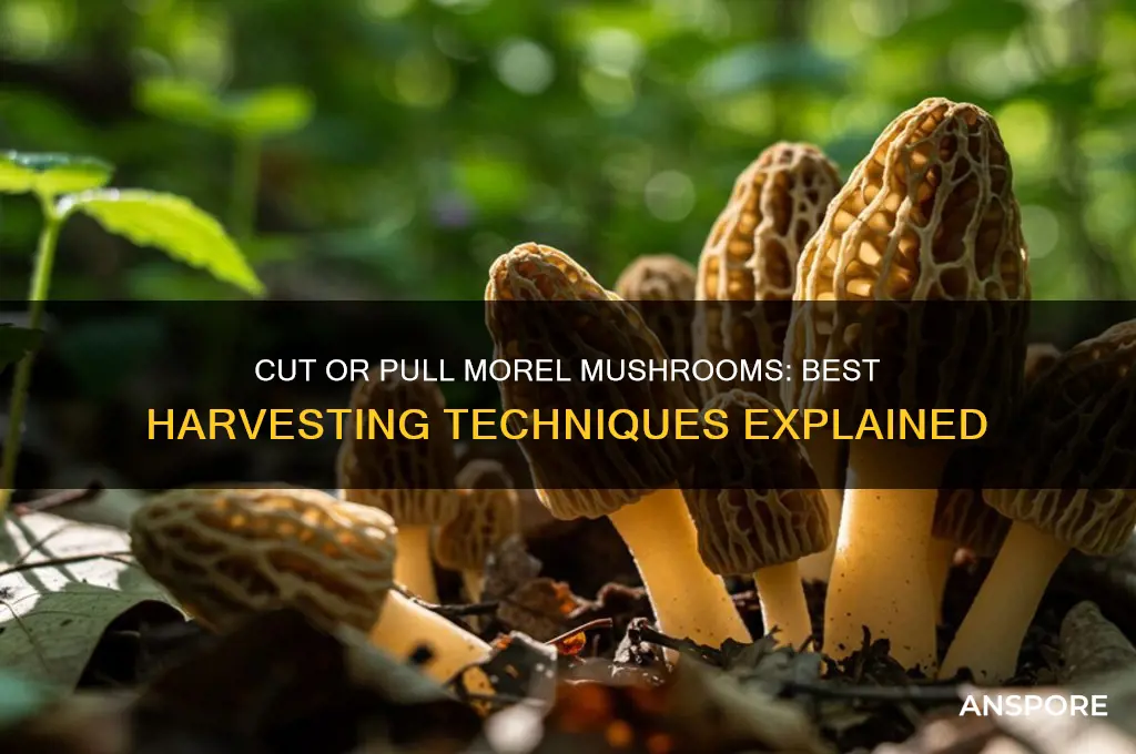 do you cut or pull morel mushrooms