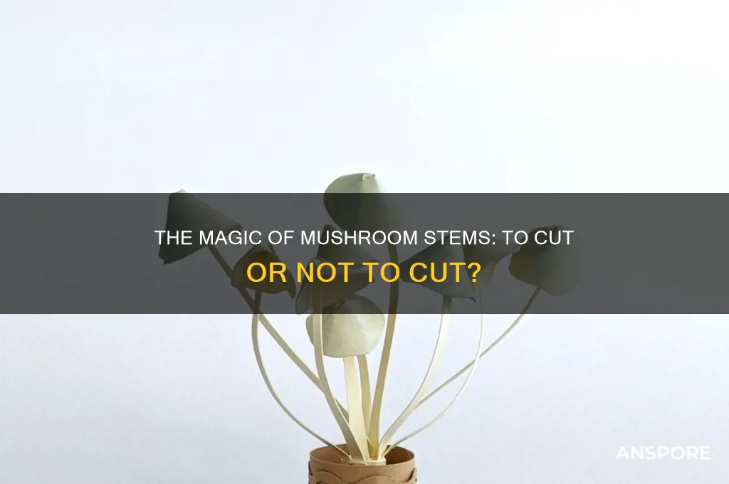do you cut the stem of mushrooms