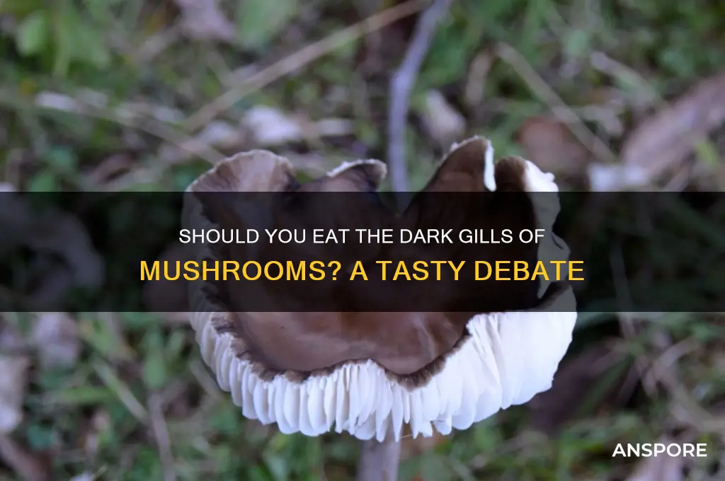 do you eat the black part of mushroom