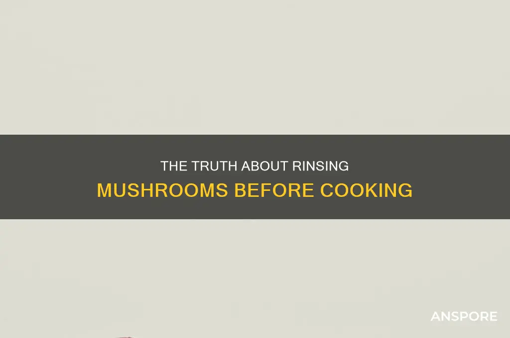 do you have to rinse mushrooms