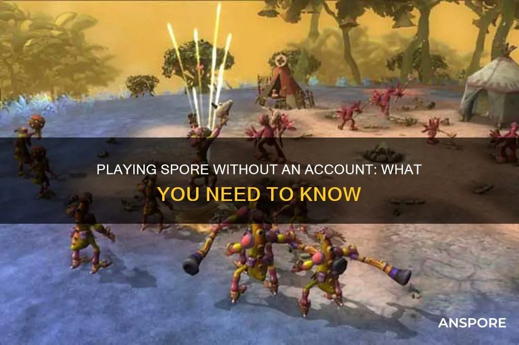 do you need an account to play spore