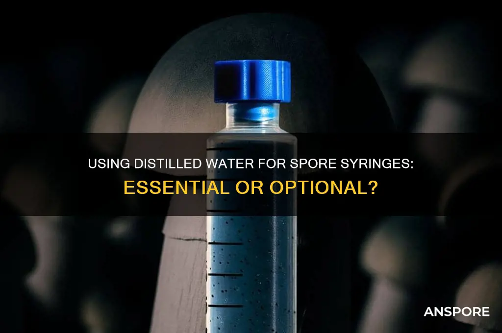 do you need distilled water for spore syringe
