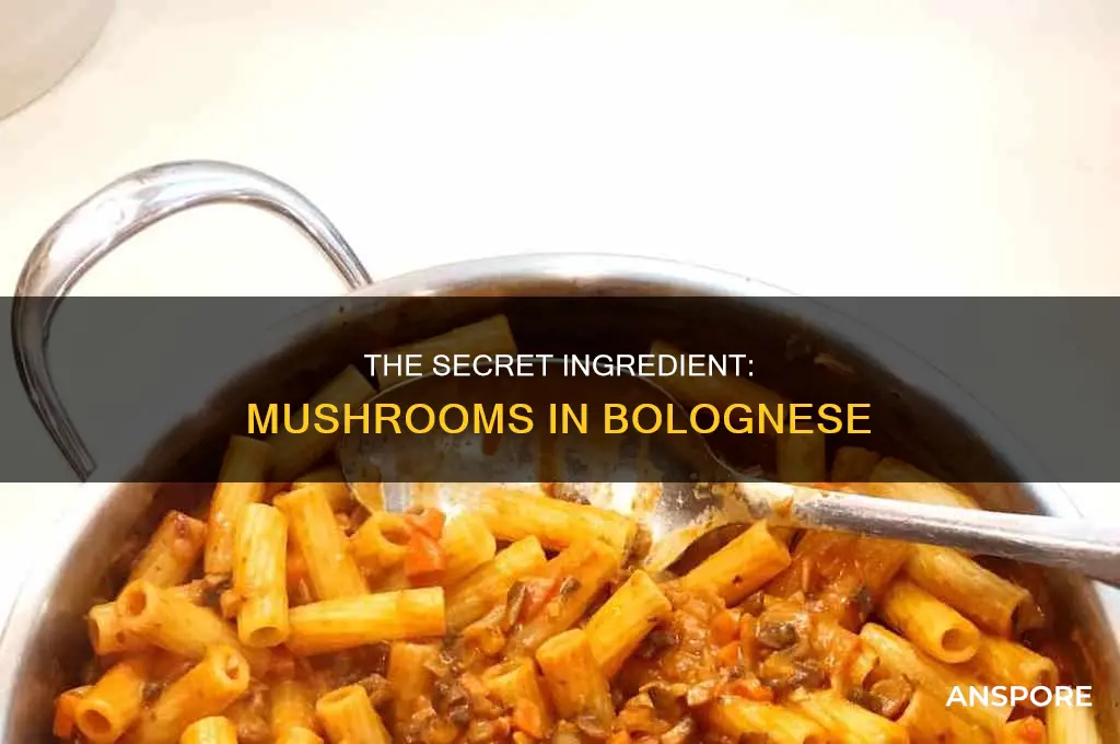 do you put mushrooms in bolognese