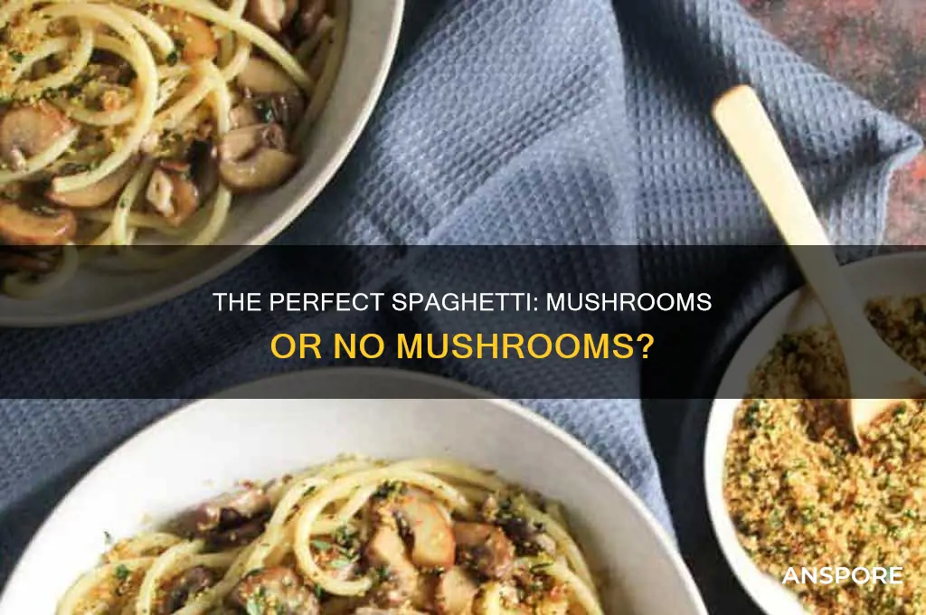 do you put mushrooms in spaghetti