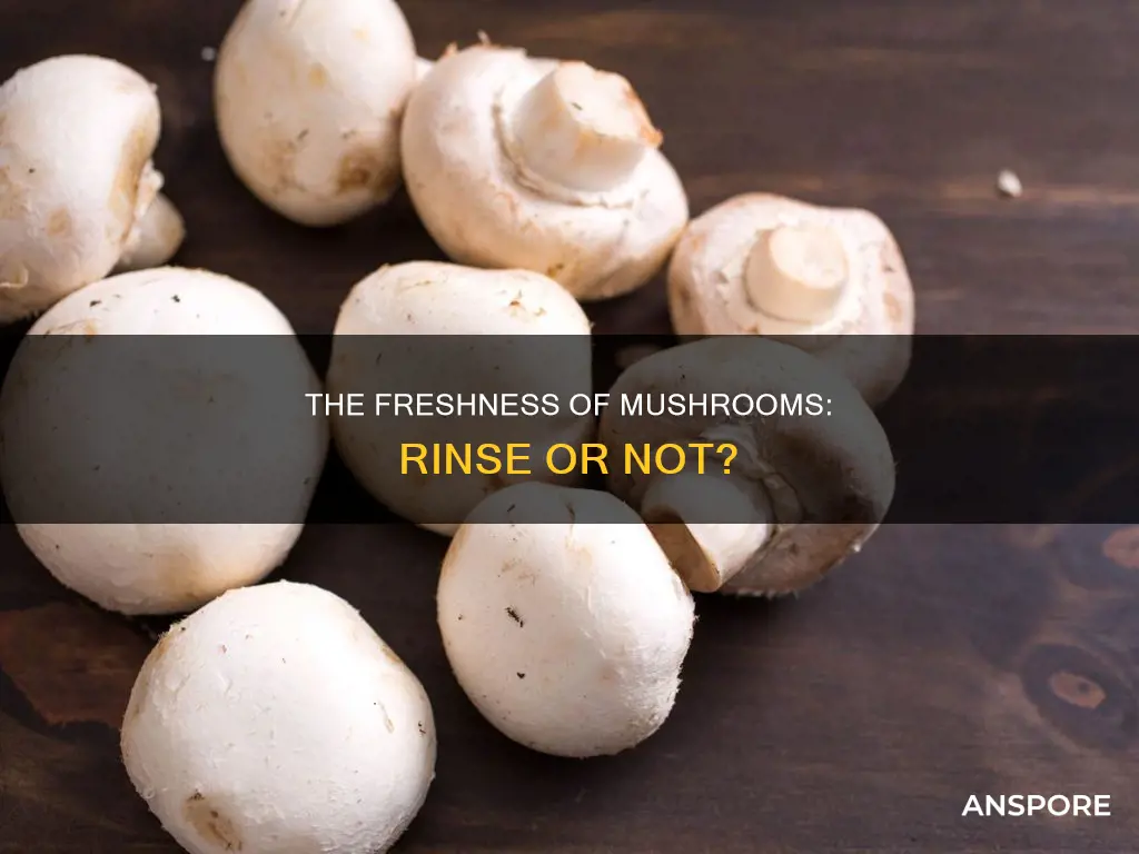 do you rinse sliced mushrooms