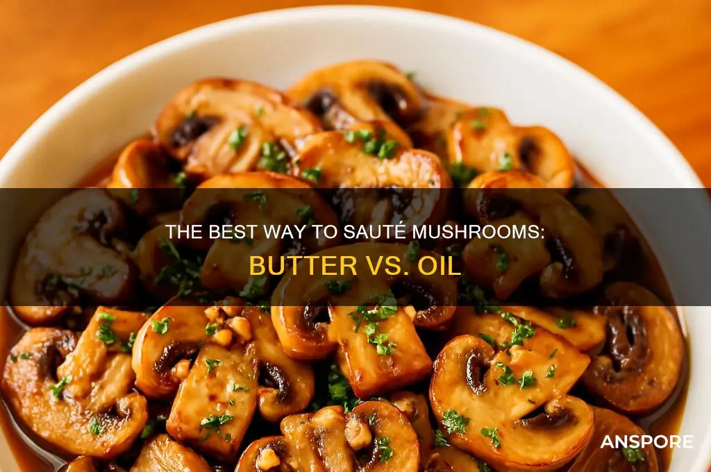 do you saute mushrooms in butter or oil