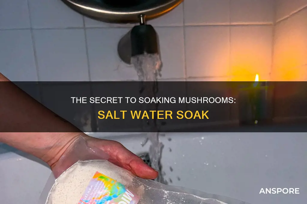 do you soak mushrooms in salt water