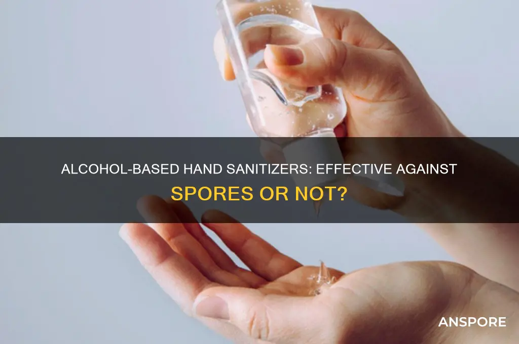 does alcohol based hand sanitizer kill spores
