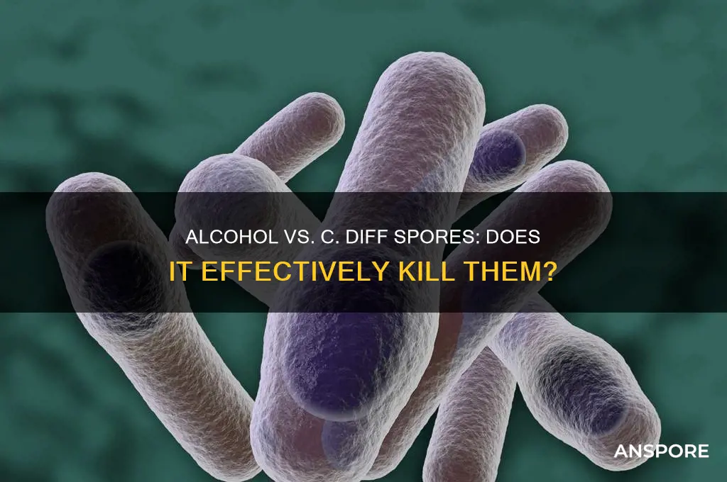 does alcohol kill c diff spores