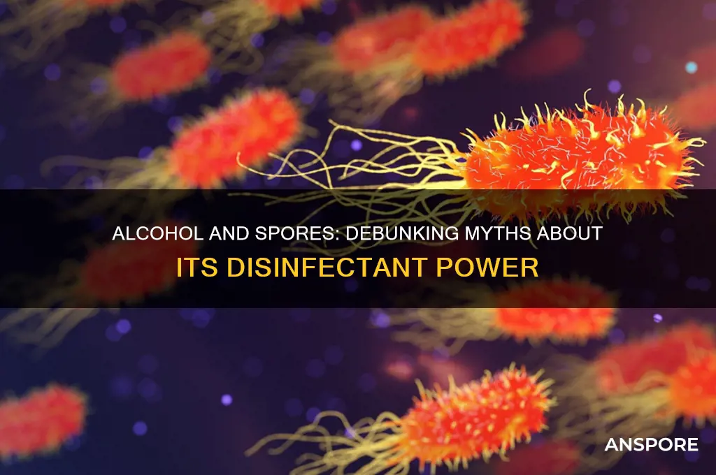 does alcohol kill spors