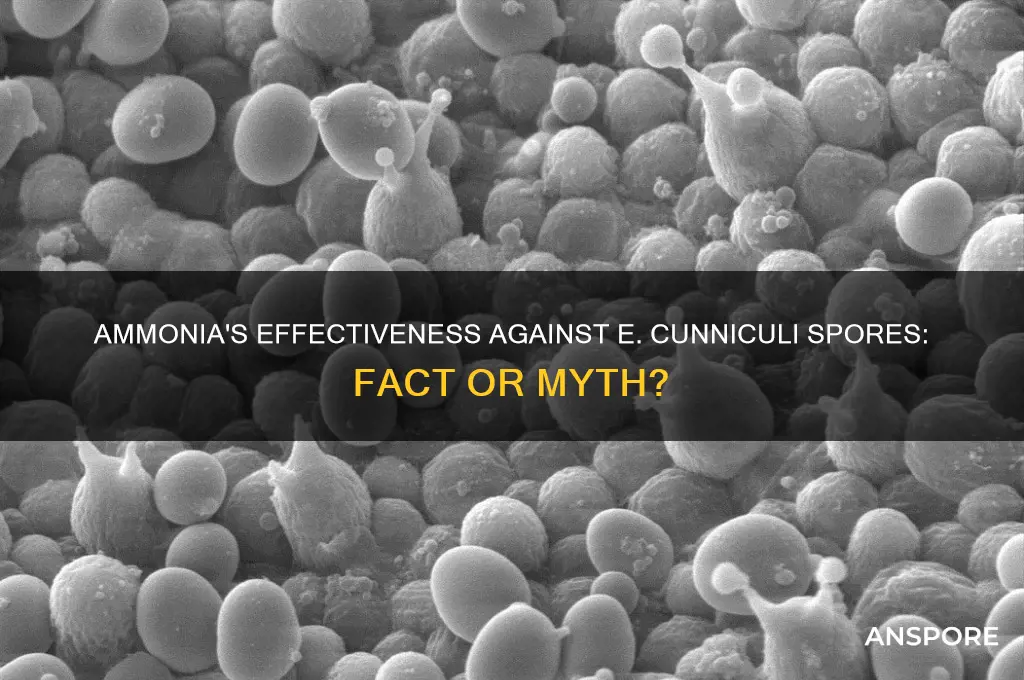 does ammonia kill e cunniculi spores