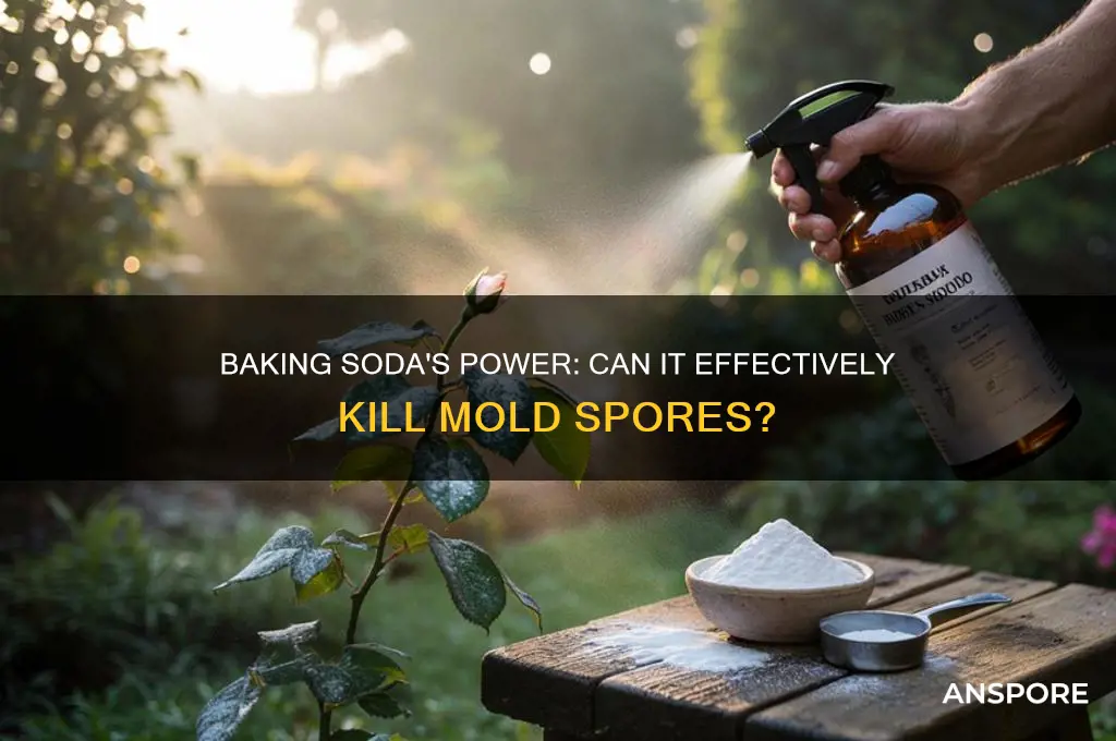 does baking soda kill mold spores