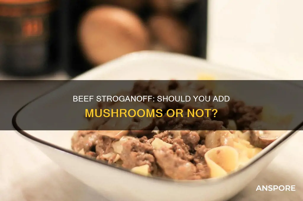 does beef stroganoff have mushrooms in it