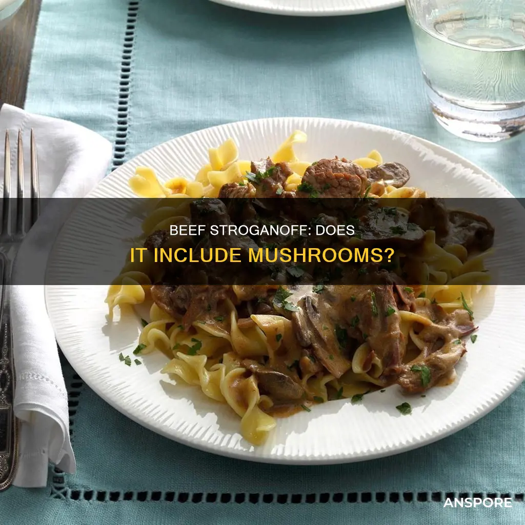 does beef stroganoff have mushrooms