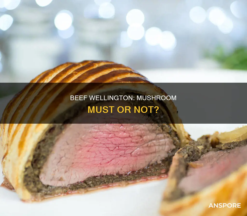 does beef wellington have mushrooms