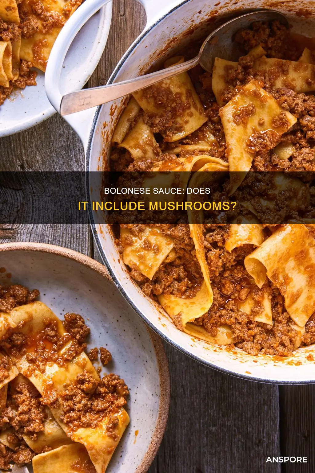 does bolonese sauce have mushrooms
