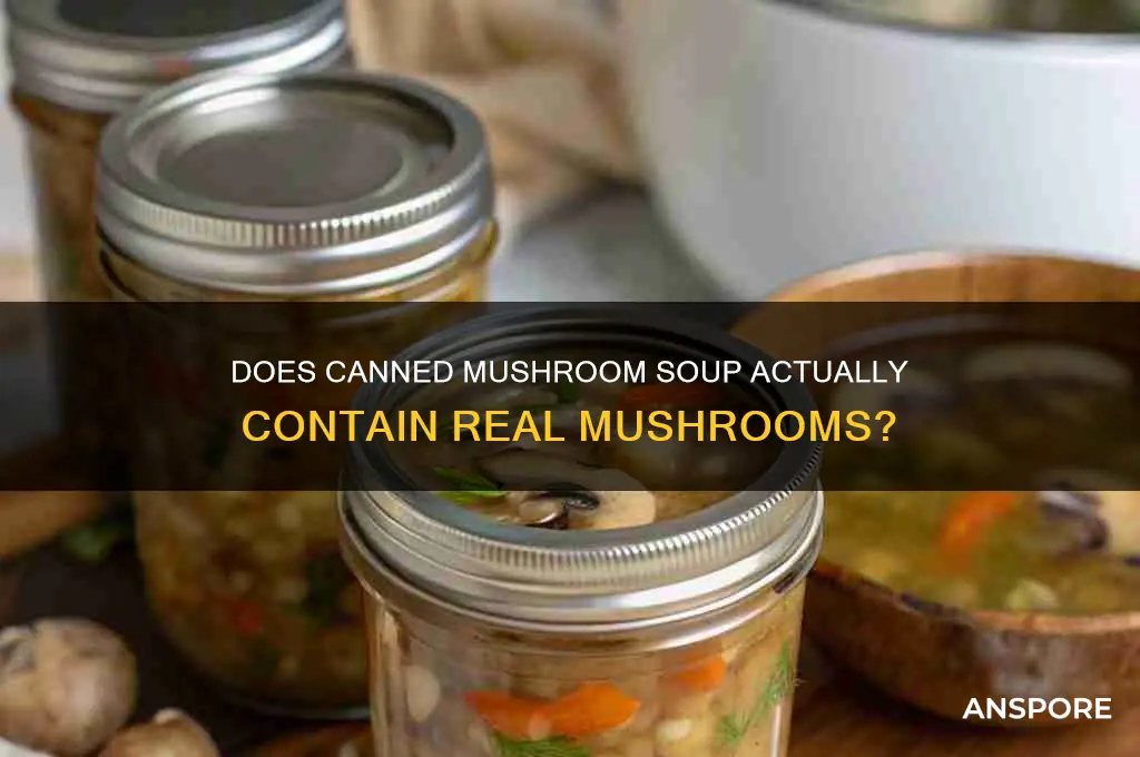 does can of mushroom soup have mushrooms in it