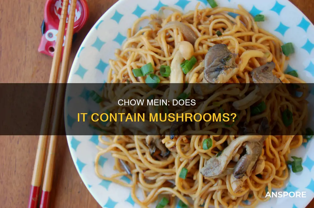 does chow mein have mushrooms