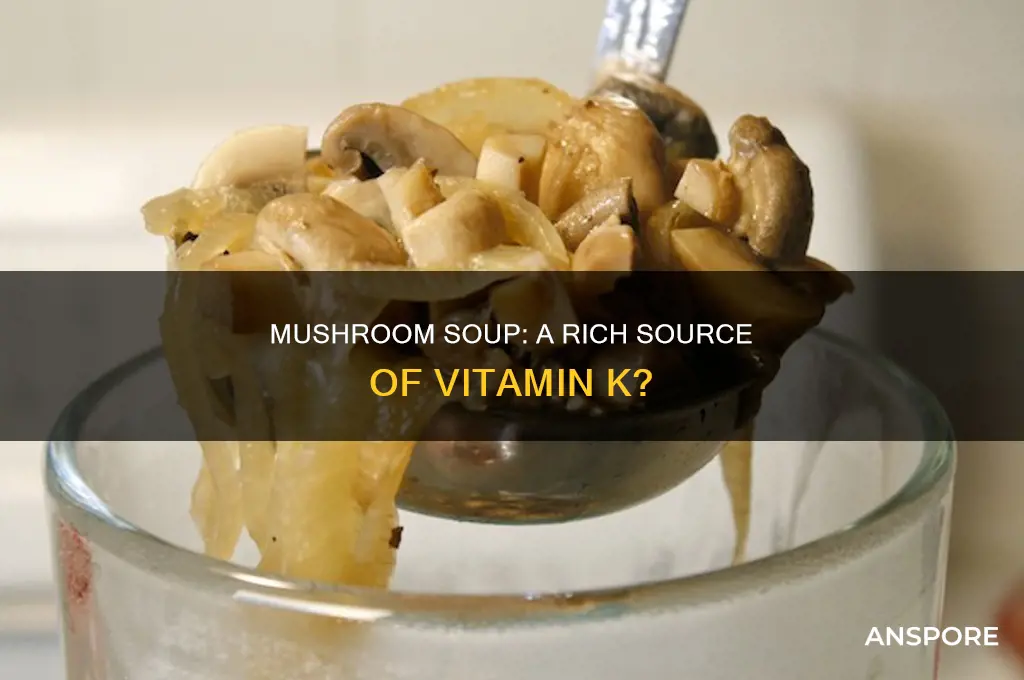 does cream of mushroom have vitamin k