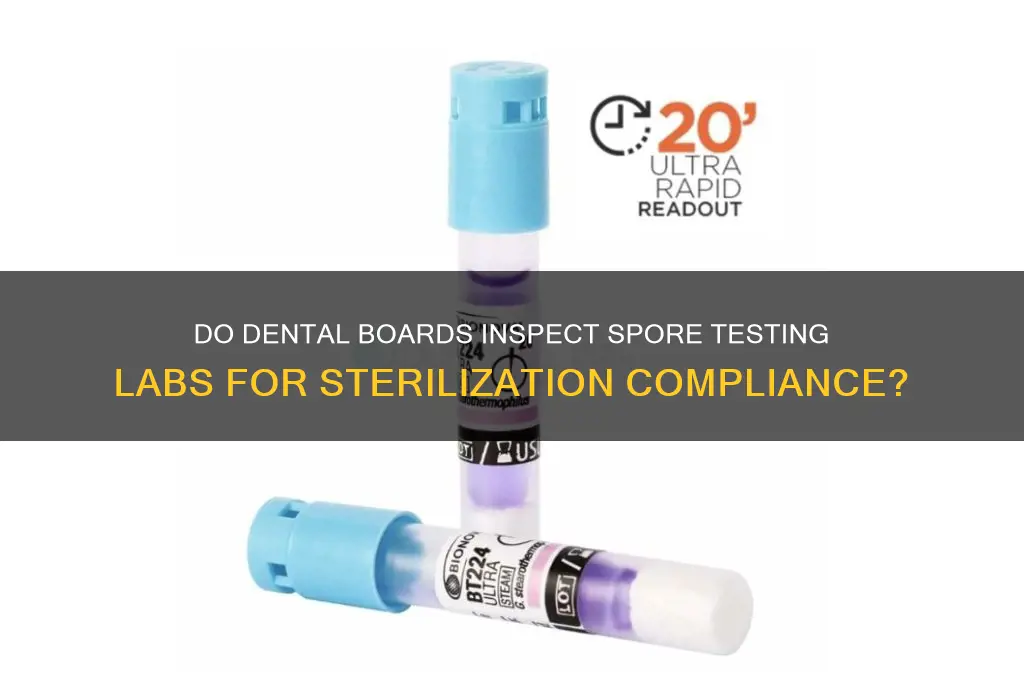 does dental board inspect spore testing labs