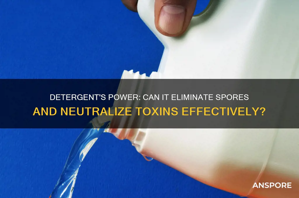 does detergent destroy spores and toxins