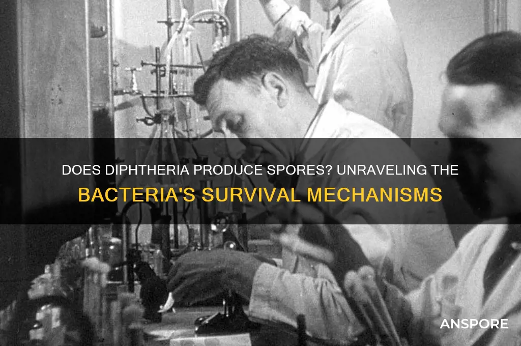 does diptheria produce spores