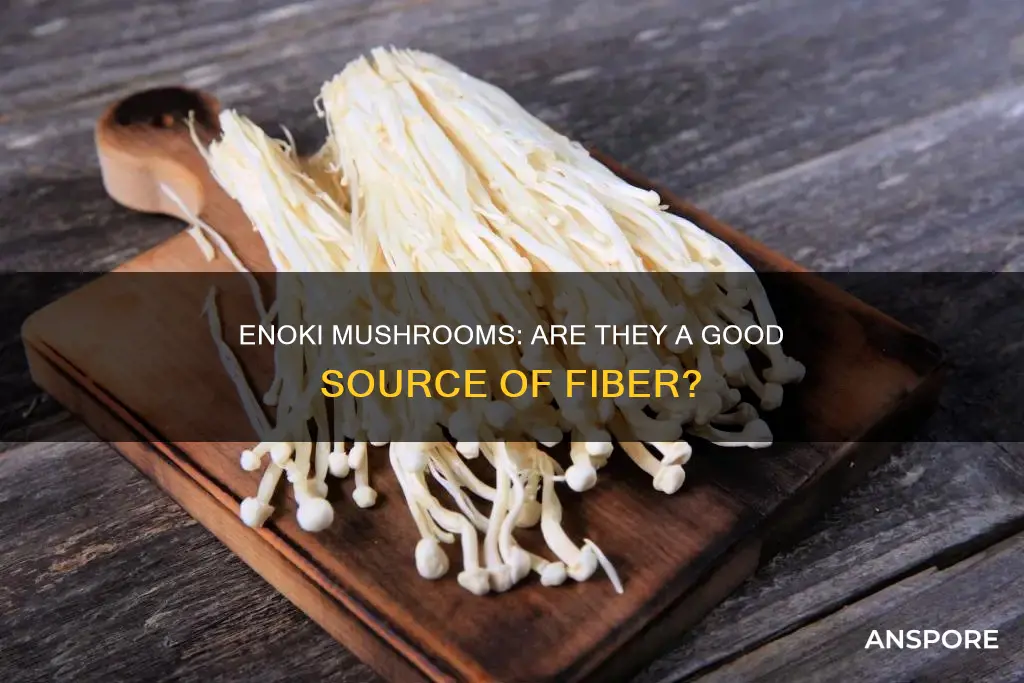 does enoki mushroom have fiber