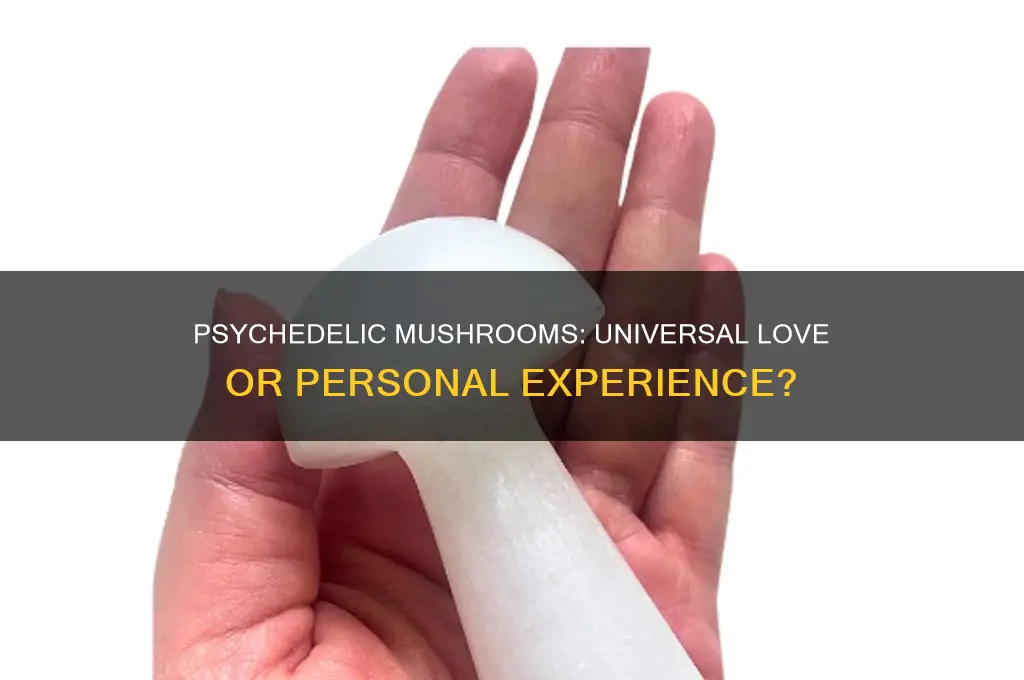 does everyone feel intense love when they psylosibin mushrooms