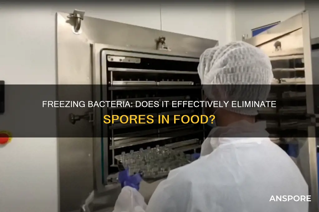 does freezing bacteria destroy spores in food