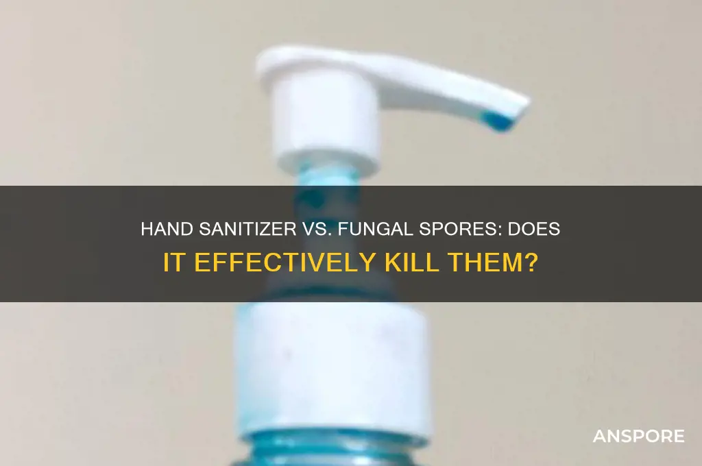 does hand sanitizer kill fungal spores