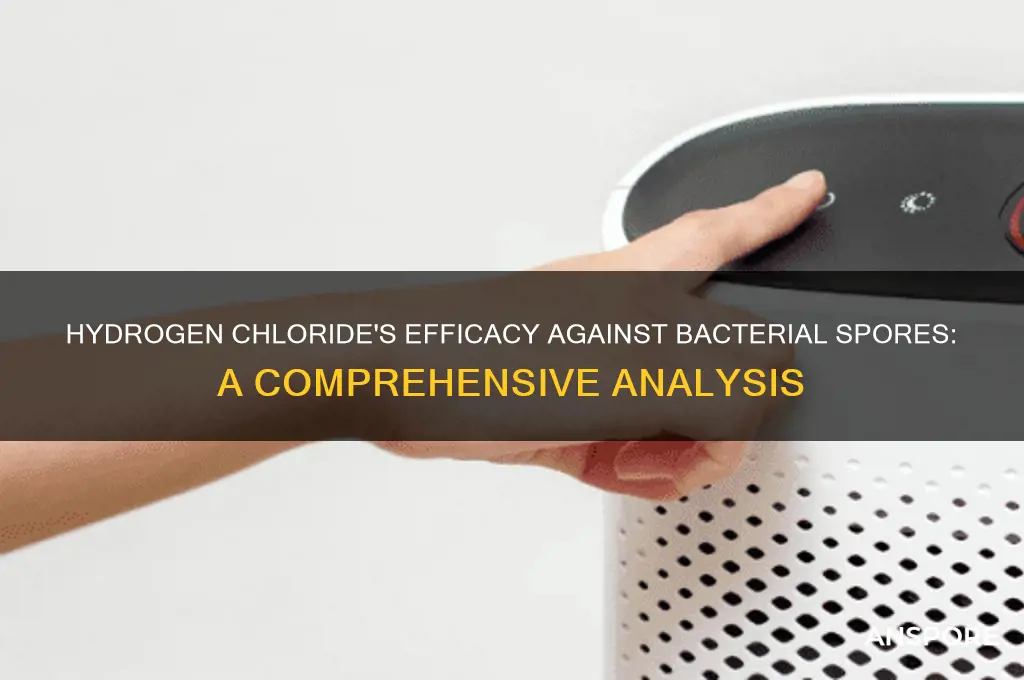 does hydrogen chloride kill bacterial spores