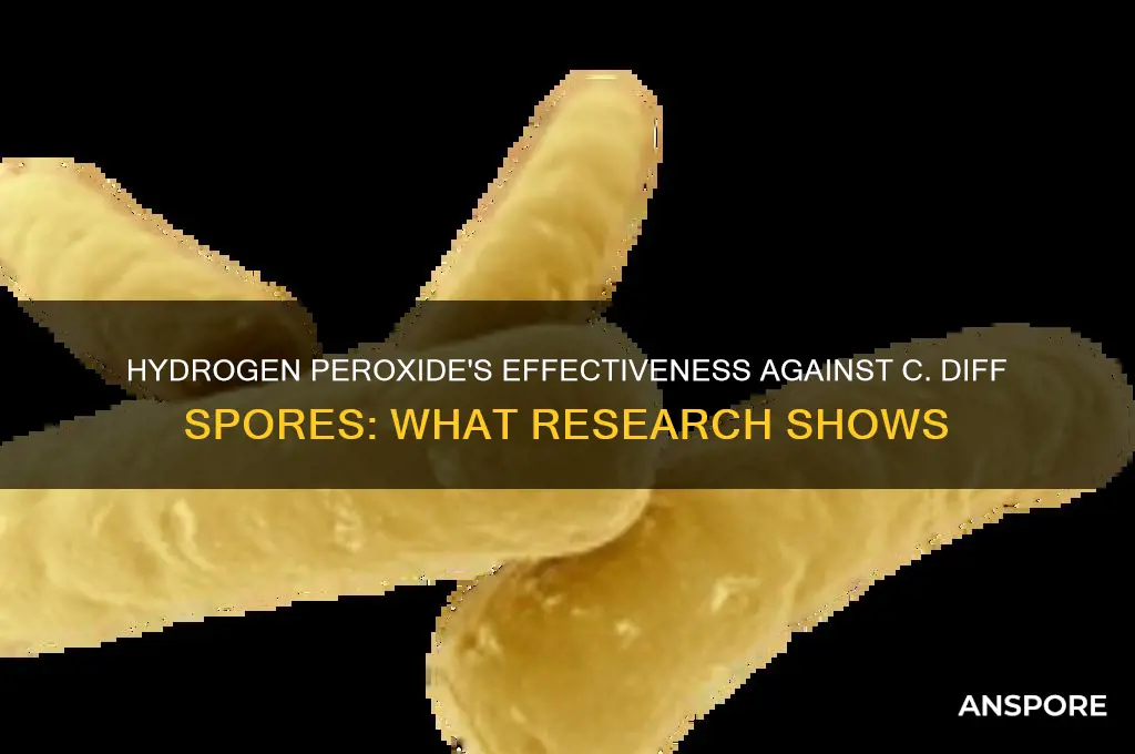 does hydrogen peroxide kill c diff spores