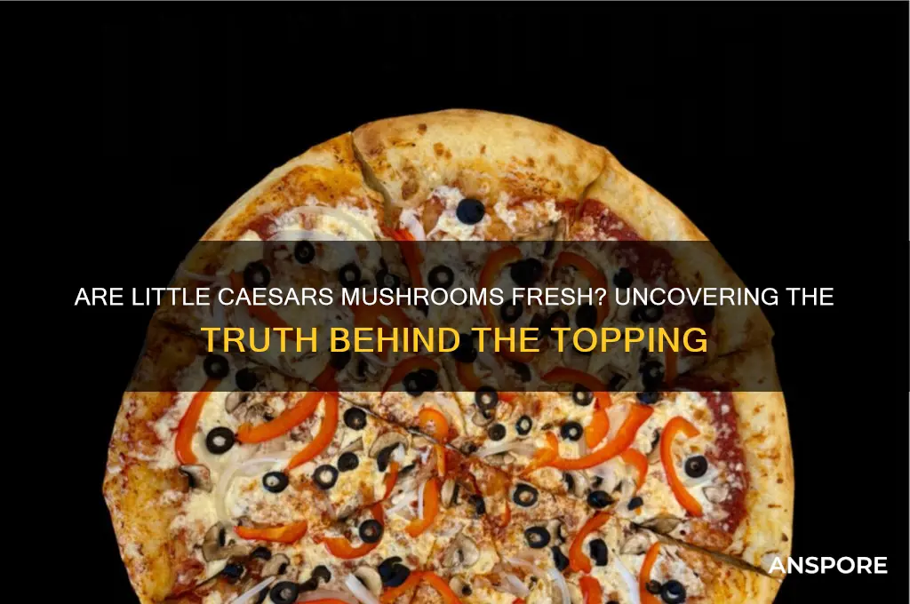 does little caesars use fresh mushrooms